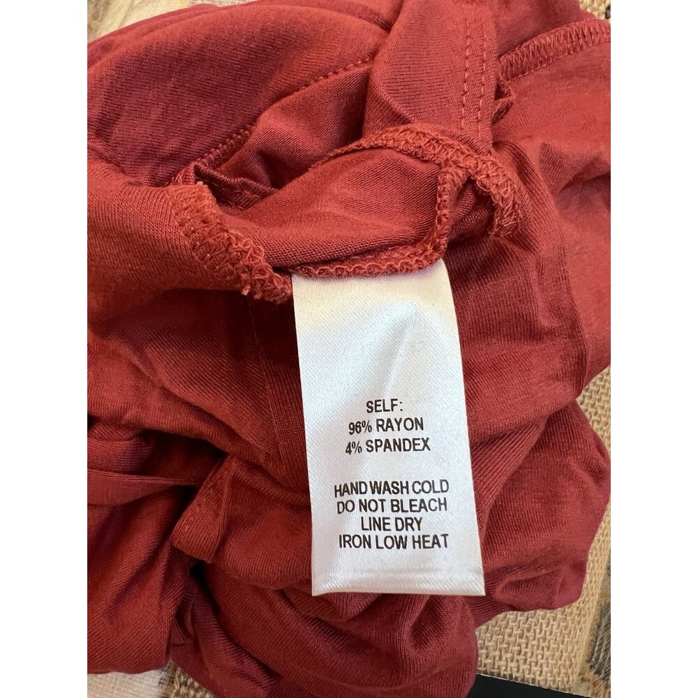 Lulus Staying Basic Marsala Faux Wrap Sleeveless Bodysuit Size S NWT - Picture 7 of 9